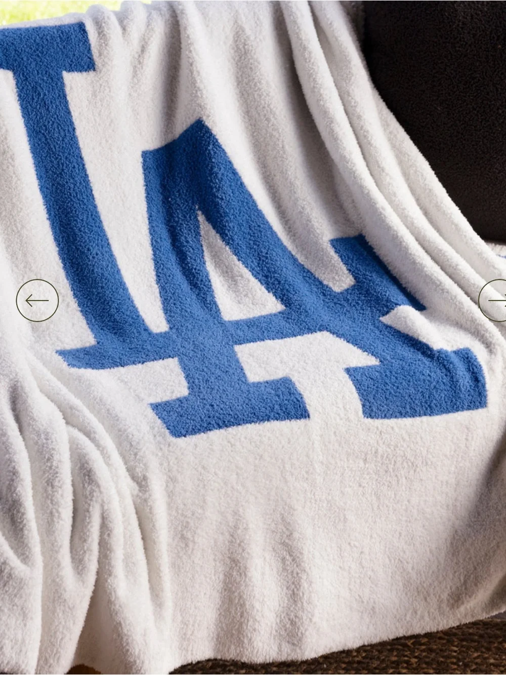 Barefoot Dreams CozyChic LA Dodgers Throw Blanket